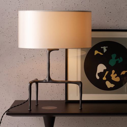 Luminária de mesa - BRAQUE - cto lighting - em latão / em seda / em linho