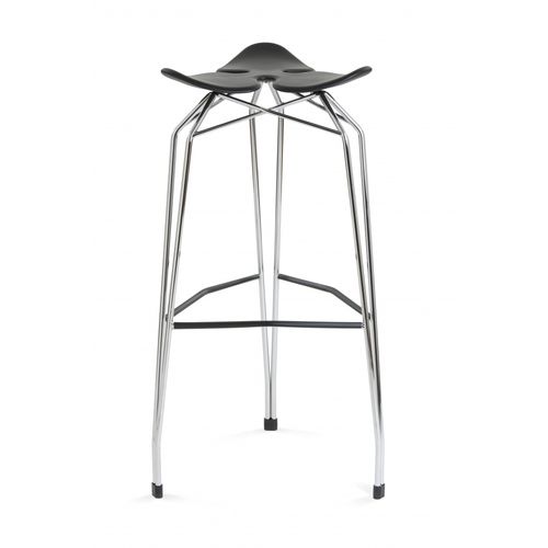 Banqueta alta contemporânea - DIAMOND CLOVERLEAF HIGH - Kubikoff - em polipropileno / com base metálica / com apoio para pés