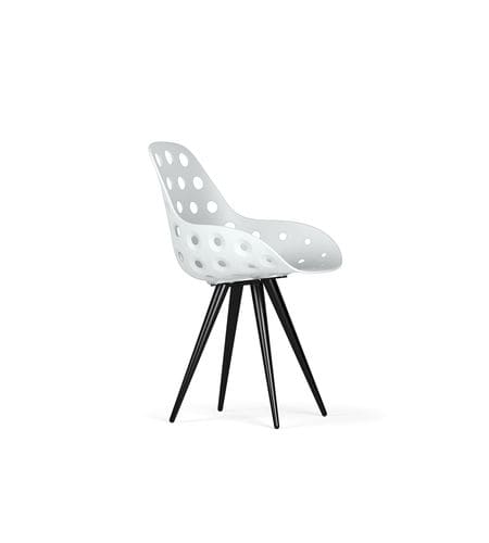 Cadeira contemporânea - ANGEL CONTRACT DIMPLE - Kubikoff - para ambiente interno / em polipropileno / com base metálica