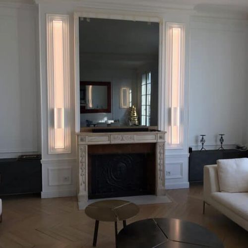 Arandela contemporânea - MIRÉ – M - CINIER - para ambiente interno / em aço / linear