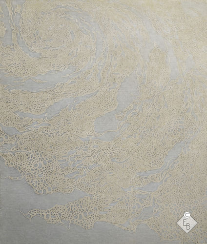 Tapete de lã - HAZEL MOONBEAM - Edition Bougainville - contemporâneo / estampado / em PET