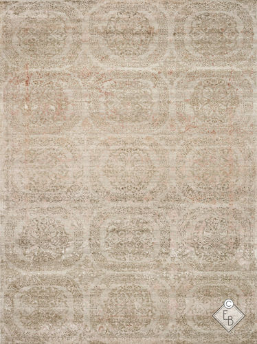 Tapete contemporâneo - GOLNAZ IVORY BEIGE - Edition Bougainville - estampado / de lã / em seda