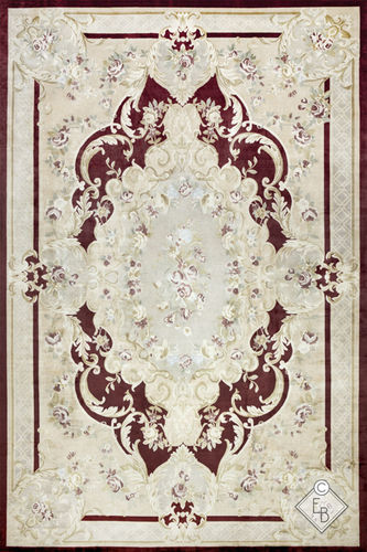 Tapete tradicional - STAEL STANDARD - Edition Bougainville - com padrão floral / em PET / de lã