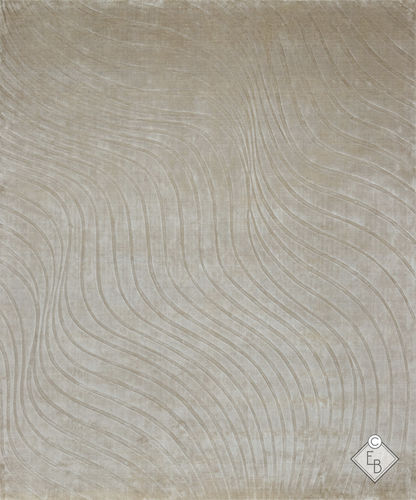 Tapete contemporâneo - EMBAJADORES BEIGE - Edition Bougainville - listrado / em seda / retangular