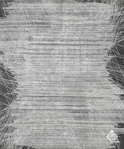 Tapete contemporâneo - Mauna Loa Graphite - Edition Bougainville - estampado / em fibra de bambu / de lã