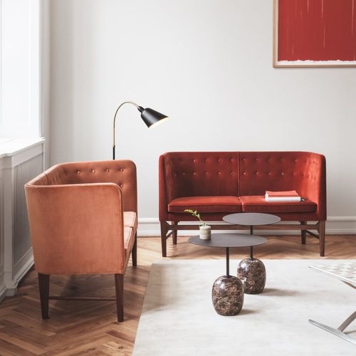 Sofá contemporâneo - MAYOR  - Andtradition - em tecido / em couro / com encosto alto