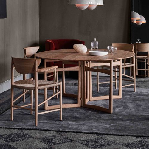 Mesa contemporânea - DROP LEAF - Andtradition - em madeira maciça / com base em madeira maciça / oval