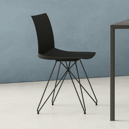 Cadeira contemporânea - KANVAS - ZALF spa - para ambiente interno / em tecnopolímero / com base em metal pintado