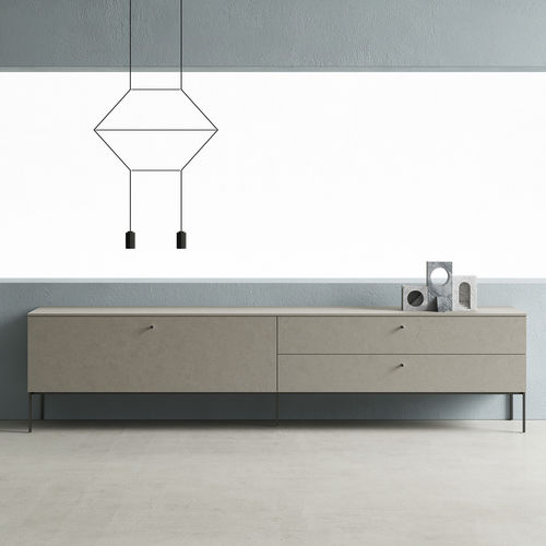 Buffet aparador contemporâneo - ZALF spa - em laminado melamínico / com gavetas / com 5 pés