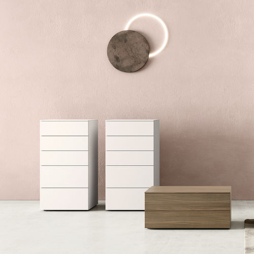 Criado-mudo contemporâneo - SIMPLY - ZALF spa - em nogueira / em laminado melamínico / retangular