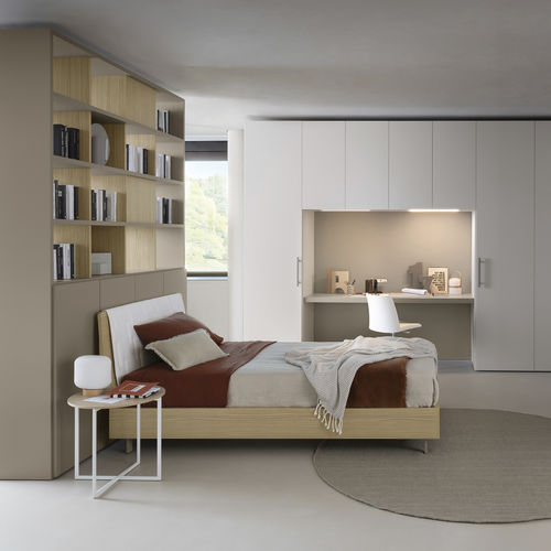 Quarto infantil branco - SM2511 - ZALF spa - castanho / em laminado melamínico / de menino