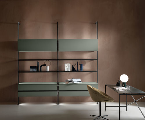 Sistema de prateleiras de parede - WINDY SM2103 - ZALF spa - de piso / contemporâneo / metálico