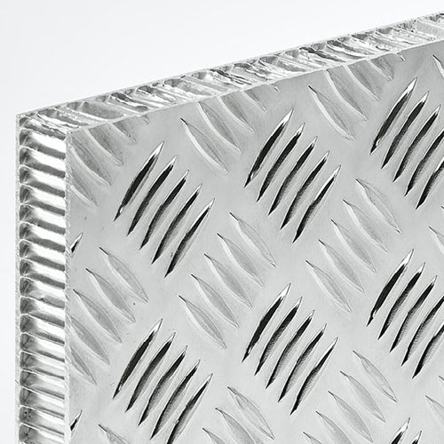 Painel sanduíche para ambiente interno - COMPOCEL® ALU-RIS, ALU-MAN - Cel Components S.r.l. - para piso / 2 faces em alumínio / núcleo colmeia em alumínio