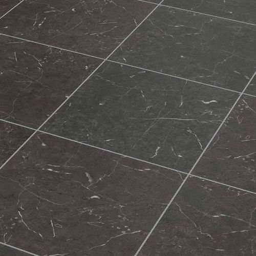 Revestimento de piso em PVC - KNIGHT TILE : T74 MIDNIGHT BLACK MARBLE - KARNDEAN - residencial / em placas / liso