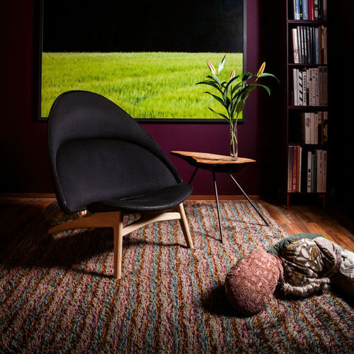 Poltrona contemporânea - pp530 - PP MØBLER - em tecido / em madeira maciça / com encosto alto