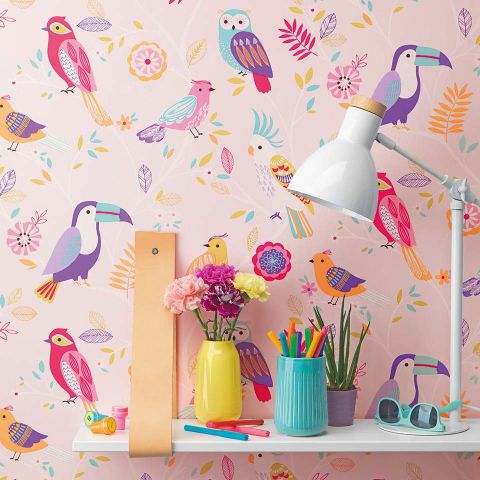 Papel de parede contemporâneo - KIDS & TEENS II - Rasch - floral / com natureza / padrão urbano