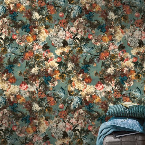 Papel de parede contemporâneo - PASSEPARTOUT - Rasch - floral / com natureza / listrado