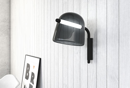 Arandela contemporânea - MONA : PC969, PC970 - BROKIS - para ambiente interno / em vidro soprado / em madeira