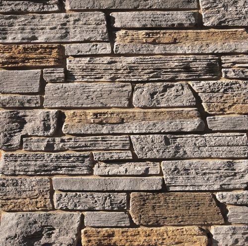Revestimento de parede em concreto - CLASSIC : BRETAGNE GRAY - Mathios SA - para área externa / para ambiente interno / texturizado
