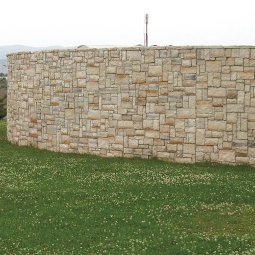 Revestimento de parede em concreto - CLASSIC : TUSCANY CREAM - Mathios SA - para área externa / para ambiente interno / texturizado