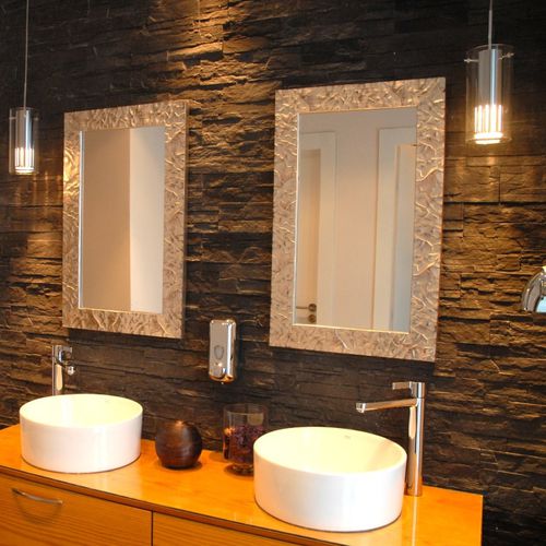 Revestimento de parede em concreto - CLASSIC : SIERRA BLACK - Mathios SA - para área externa / para ambiente interno / liso