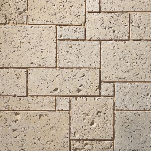 Revestimento de parede em concreto - CLASSIC : VERACRUZ CREAM - Mathios SA - para área externa / para ambiente interno / texturizado