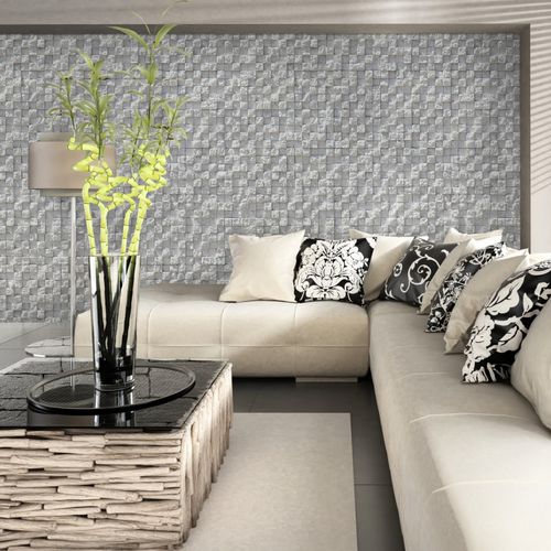 Placa de revestimento aparente em concreto - GEOMETRIC : DELOS WHITE - Mathios SA - para ambiente interno / para área externa / 3D