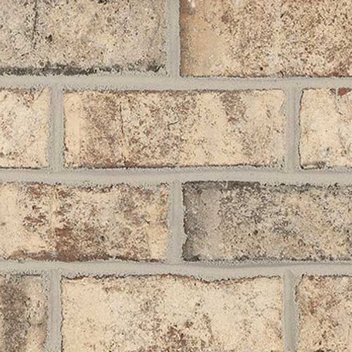 Tijolo para fachada - FRENCH MANOR - PINE HALL BRICK - maciço / marrom / branco