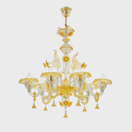 Lustre clássico - DELFI - Sogni di Cristallo - em vidro de Murano / em vidro soprado / para 6 lâmpadas