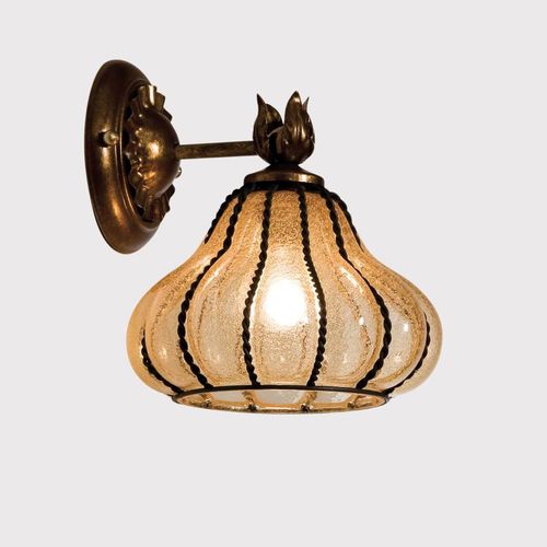 Arandela de estilo veneziano - ONDA - Sogni di Cristallo - para ambiente interno / metálica / em vidro soprado