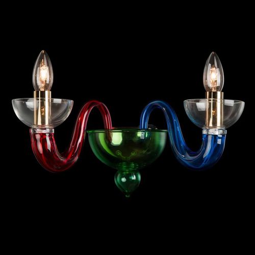 Arandela de estilo veneziano - KALEIDOS - Sogni di Cristallo - para ambiente interno / em vidro soprado / candelabro