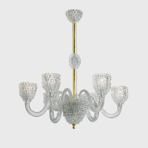 Lustre clássico - GAUDENTE - Sogni di Cristallo - em vidro de Murano / em vidro soprado / para 6 lâmpadas