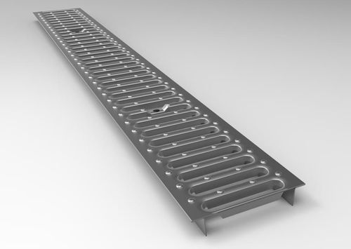 Grelha para calha de piso em aço inoxidável - GRIGLIE STAMPATE PEDONALI - fratelli malin srl - para espaço público / para aplicações industriais