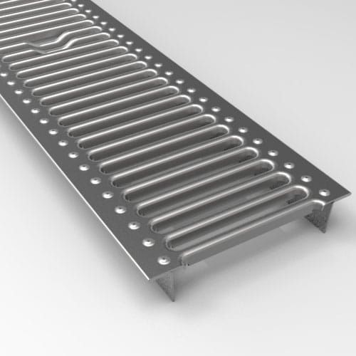 Grelha para calha de piso em aço inoxidável - FOOTWEAR-PROOF STAMPED - fratelli malin srl - para espaço público / para aplicações industriais