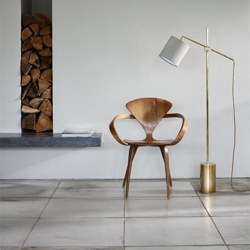 Luminária de piso - FARNHAM - VAUGHAN - em latão / em bronze / em linho