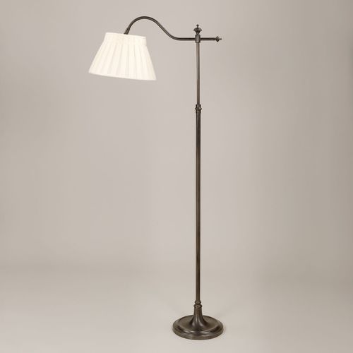 Luminária de piso - MELROSE SWAN NECK - VAUGHAN - em latão / em bronze / em seda