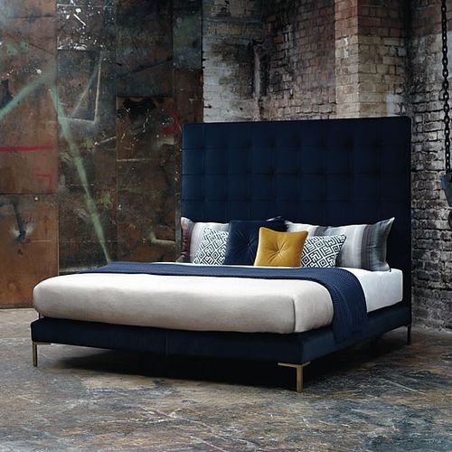 Cama de casal - WINSTON 03 - Savoir Beds - contemporânea / estofada / em algodão