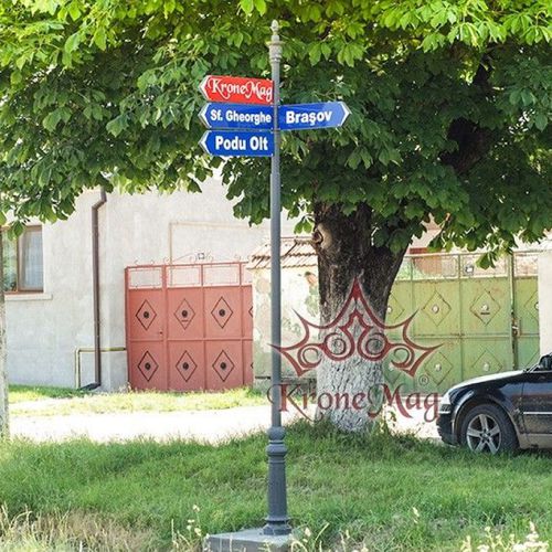 Placa de sinalização de piso - VILLA-INDICO-4 - KRONEMAG MILLENIUM srl - em aço / em ferro fundido / de orientação