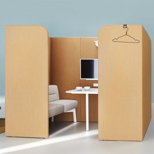 Separador de estações de trabalho de instalação livre - HUB - Ophelis - em tecido / em laminado melamínico / modular