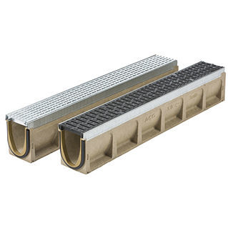 Calha de escoamento com grelha - Multiline Sealin - ACO Building Drainage - em concreto de resina / grelha em aço / para estrada