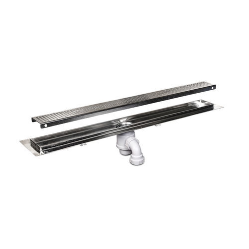 Ralo linear de chuveiro em aço inoxidável - ACO Building Drainage - contemporâneo