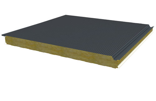 Painel sanduíche para revestimento de fachada - JI VULCASTEEL WALL 1000FC MICRO - Joris Ide - face metálica / núcleo de lã de rocha