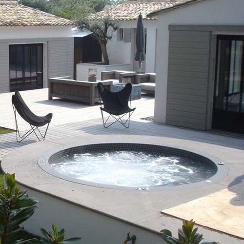 Spa de embutir - SM190 - Clairazur - redondo / de 4 lugares / em mosaico