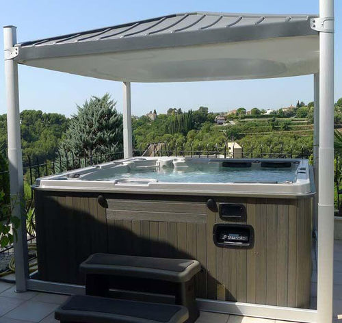 Cobertura de spa retrátil - HYDROCOVER - Clairazur - com estrutura de alumínio / da linha residencial