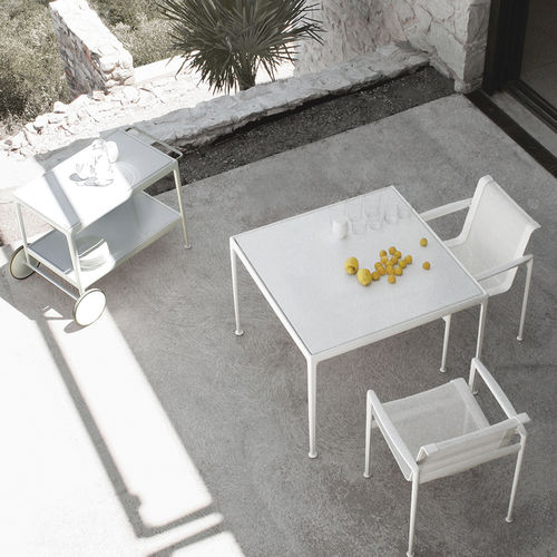 Mesa de jantar contemporânea - 1966 - Knoll international - em aço / em porcelana / com base em alumínio fundido