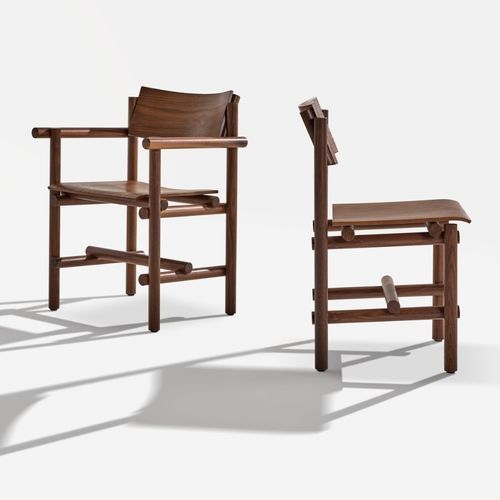 Cadeira de sala de jantar de design minimalista - MUECKE - Knoll international - para ambiente interno / em carvalho natural / em madeira maciça