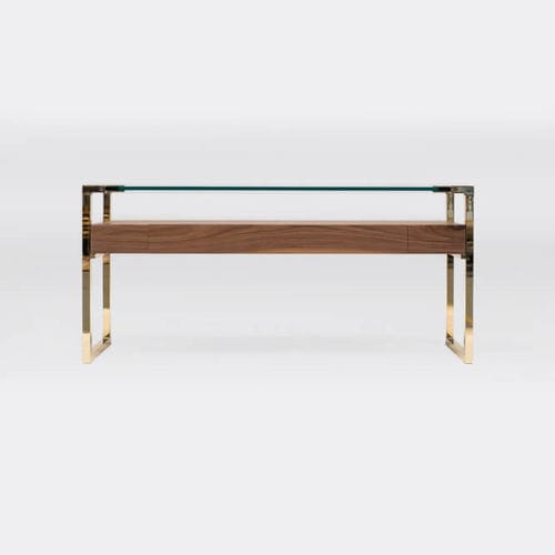 Aparador de design Bauhaus - ORSON T53L - GHYCZY - em carvalho / em nogueira / em vidro