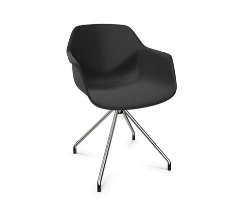 Cadeira contemporânea - FOURME&reg;11 - Four Design - para ambiente interno / em biocompósito / com base em aço cromado