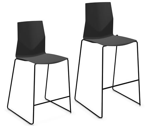 Cadeira alta contemporânea - FOURCAST&reg;2 COUNTER/HIGH ECO - Four Design - para ambiente interno / em aço / em polipropileno