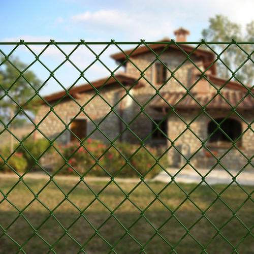 Alambrado de simples torção - IDEAL PLAST - Ferro Bulloni - para jardim / em aço galvanizado / reta